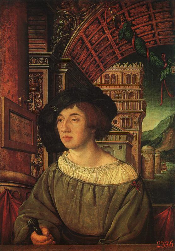 HOLBEIN, Ambrosius Portrait of a Young Man sf oil painting image